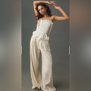 Anthropologie Strapless
Smocked Top    Size small